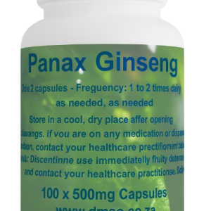 Panax Ginseng (100 x 500mg Capsules)